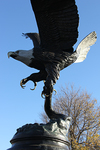 A life-size eagle in flight bronze statue is the centerpiece of the Honor Garden. The statue was donated by Valorie Brown and her family in memory of her husband, David Brown.