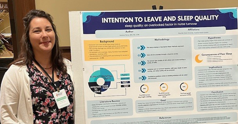 MSN Nurse Educator student, faculty member present project work at conference