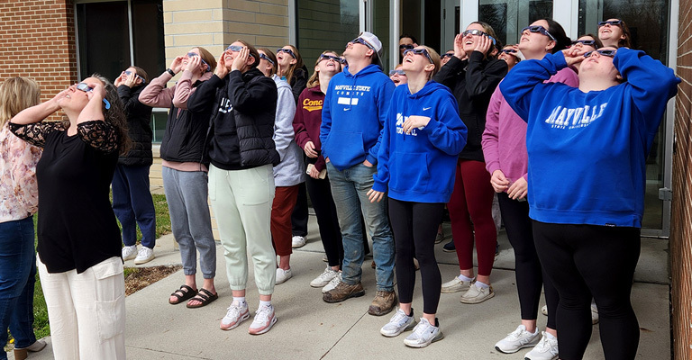 Mayville State Comets and a solar eclipse
